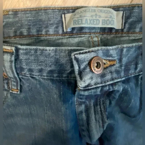 Wrangler Originals Premium‎ Quality Denim Relaxed Bootcut Cotton Men’s 38x30 EUC - Picture 5 of 9